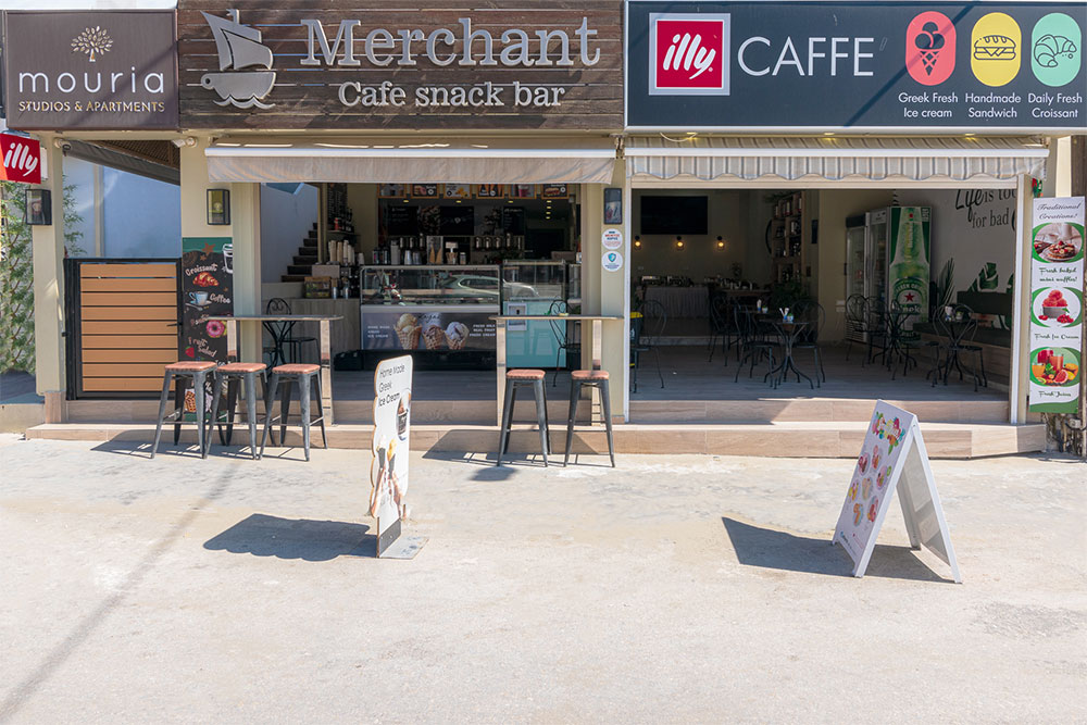 merchant cafe snack bar mouria laganas zante